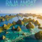 Firefly_Gemini Flash_Photorealistic aerial view of Raja Ampat, Indonesia, turquoise lagoons, karst islands 243024