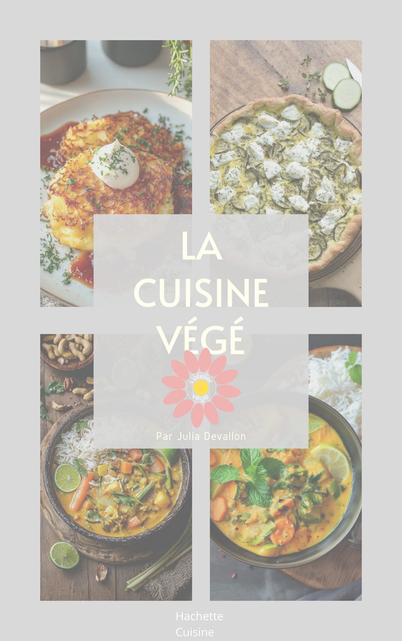 Jaune Photo Livre de cuisine Livre Couverture (1) recettes végétariennes faciles